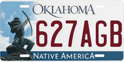 OK license plate 627AGB