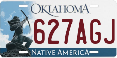 OK license plate 627AGJ