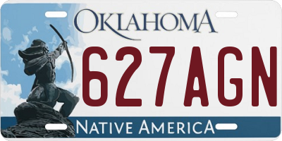 OK license plate 627AGN