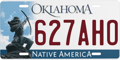 OK license plate 627AHO