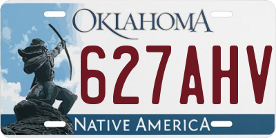 OK license plate 627AHV