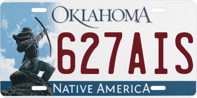 OK license plate 627AIS