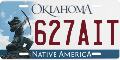 OK license plate 627AIT