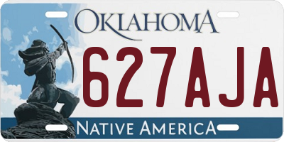 OK license plate 627AJA