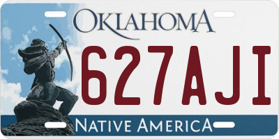 OK license plate 627AJI