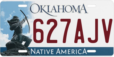 OK license plate 627AJV