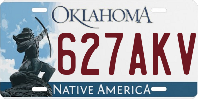 OK license plate 627AKV