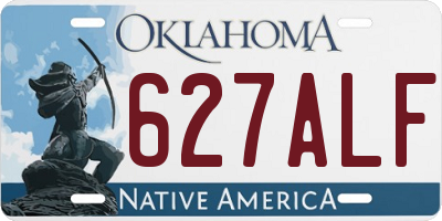 OK license plate 627ALF