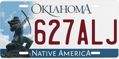 OK license plate 627ALJ