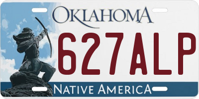 OK license plate 627ALP