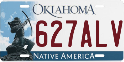 OK license plate 627ALV