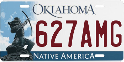 OK license plate 627AMG