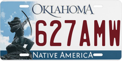 OK license plate 627AMW