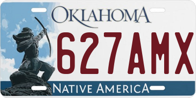 OK license plate 627AMX