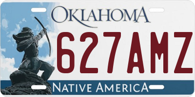 OK license plate 627AMZ