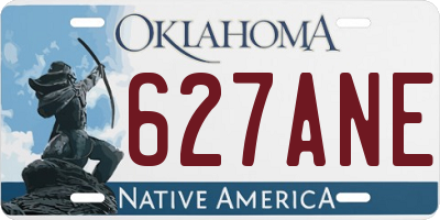 OK license plate 627ANE