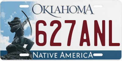 OK license plate 627ANL