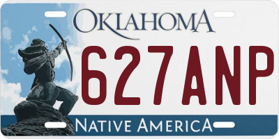OK license plate 627ANP