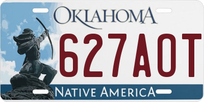 OK license plate 627AOT
