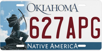 OK license plate 627APG