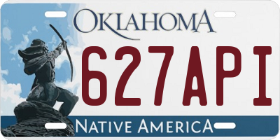 OK license plate 627API