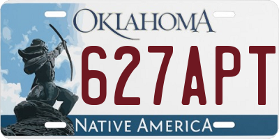 OK license plate 627APT