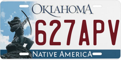 OK license plate 627APV