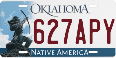 OK license plate 627APY