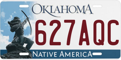 OK license plate 627AQC