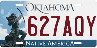 OK license plate 627AQY