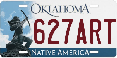 OK license plate 627ART