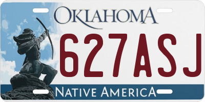 OK license plate 627ASJ