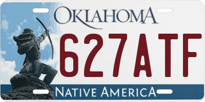 OK license plate 627ATF