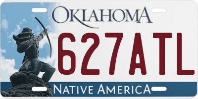 OK license plate 627ATL