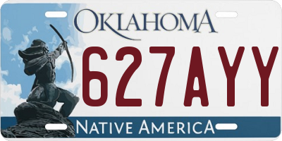 OK license plate 627AYY