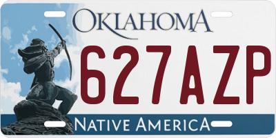 OK license plate 627AZP