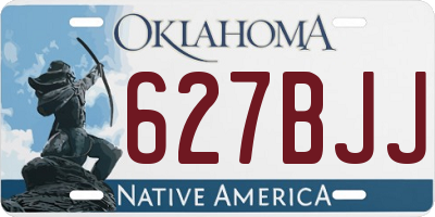 OK license plate 627BJJ