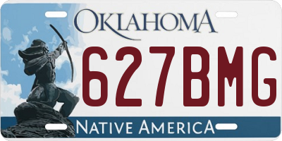 OK license plate 627BMG