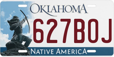OK license plate 627BOJ