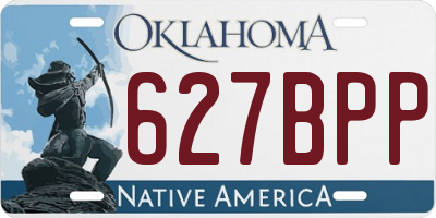 OK license plate 627BPP