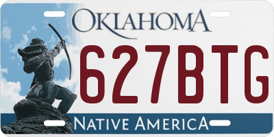 OK license plate 627BTG
