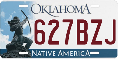 OK license plate 627BZJ