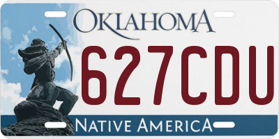 OK license plate 627CDU