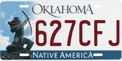 OK license plate 627CFJ