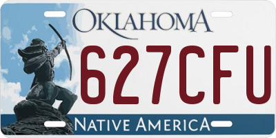 OK license plate 627CFU