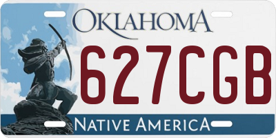 OK license plate 627CGB