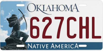 OK license plate 627CHL