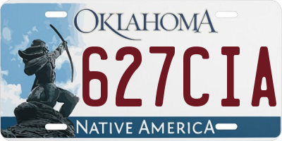 OK license plate 627CIA