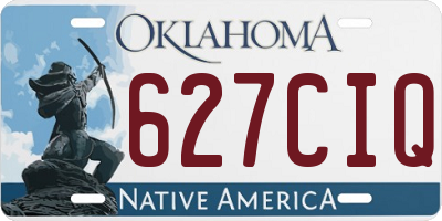 OK license plate 627CIQ