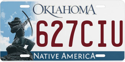 OK license plate 627CIU